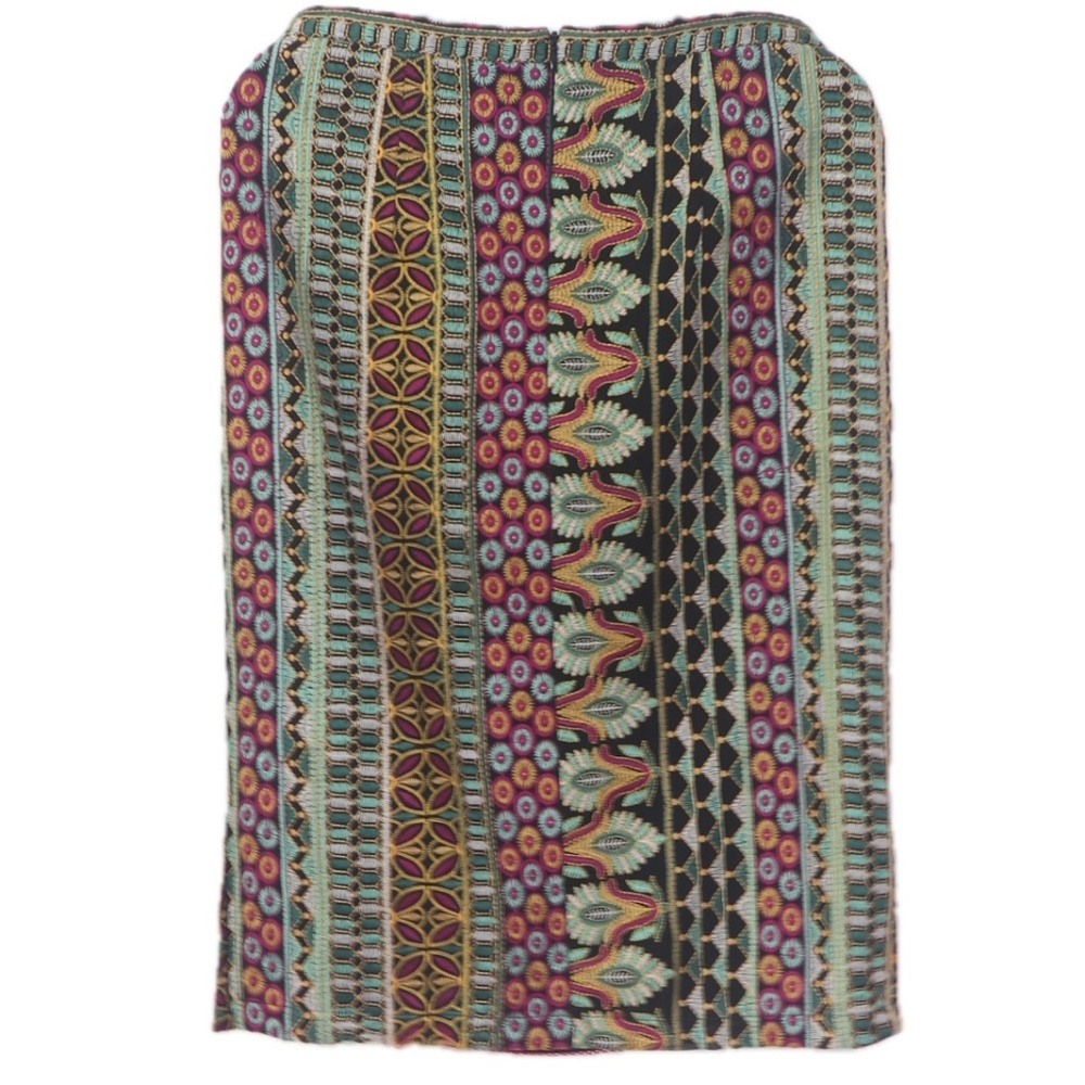 Moroccan Nights Vibrant Embroidered Midi Skirt (Vanessa Virginia, Anthropologie) - Picture 3 of 4